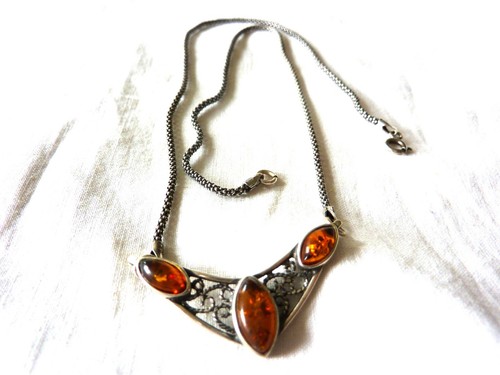 Collier argent massif avec - argent,