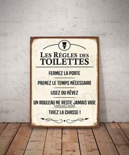 Plaque métal vintage citation