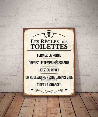 Plaque métal vintage citation