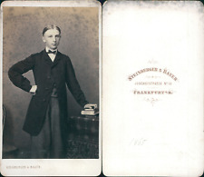 Steinberger, Frankfurt, jeune homme Vintage CDV albumen carte de visite CDV,