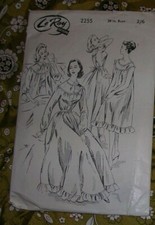 Patron couture vintage Le Roy années 50 2255 chemise de nuit nuisette lingerie maternité 38