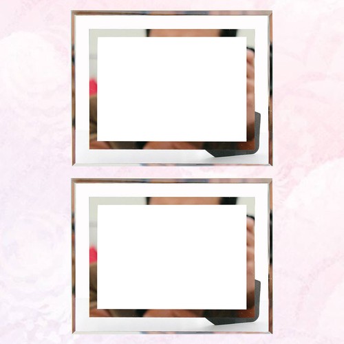 2pcs cristal verre cadre - ,
