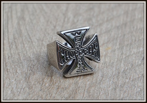 Bague chevalière croix malte - chevalière,