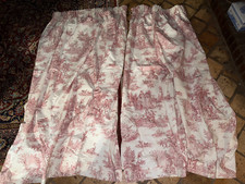 Paire de rideaux toile de Jouy