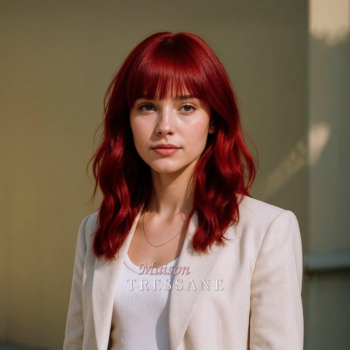 Perruque femme rouge cerise - perruque,