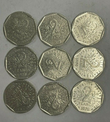 Lot pièces de - 2, francs
