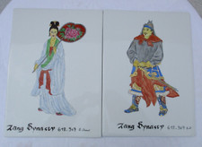 Plaque porcelaine decor geisha