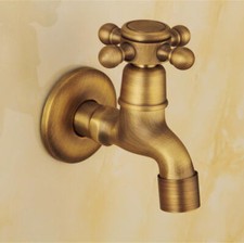 Robinet de lavabo jardin mural à eau froide, robinet salle bain rétro en laiton