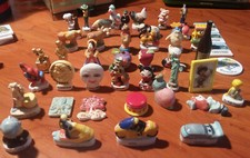 Lot de 44 fèves diverses + 2 doubles (pas de plastique) certaines très rares