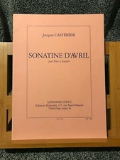 Jacques Casterede Sonatine d'Avril pour flûte et guitare partition éd. Leduc