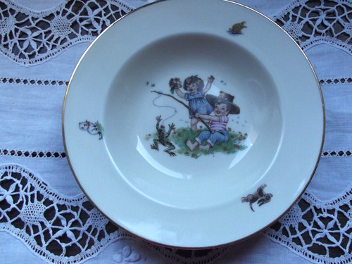 Assiette bébé porcelaine - assiette,