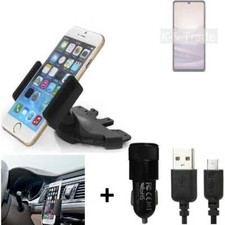 Pour Sharp Aquos Sense7 support slot CD + CHARGEUR titulaire Autoradio Smartphon