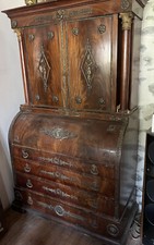 Bureau à Cylindre Secrétaire Acajou Époque Empire