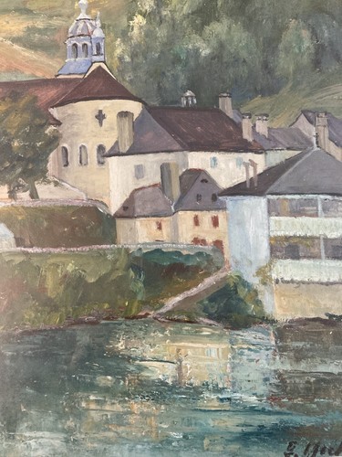 Oil painting cardboard 1950 - cardboard,
