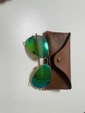 lunettes de soleil Rayban Enfant Métal Mixte Verte En Très Bon État  Pochette