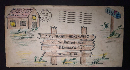 1944 usa hand - usa, cachet