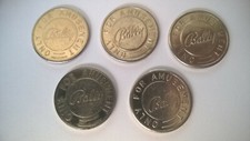 5 JETONS PIÈCES RARES pour