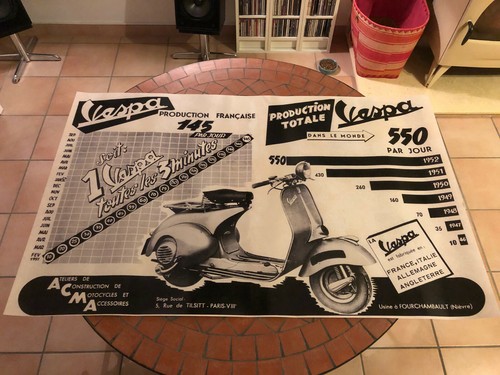 Affiche vespa acma production - vespa,