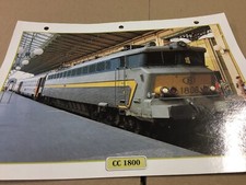039 Locomotive CC 1800 1964 Fiche collection ATLAS trains de légende carte
