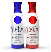 Kit crème lissante hydratante fine Portier pour cheveux - 2 x 1 L
