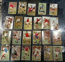 Lot de 23 cartes miroir sprint représentants des joueurs de football, années 60