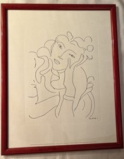 d'après HENRI MATISSE "LA FLEUR" LITHOGRAPHIE ENCADREE 