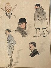 Beau Dessin Peinture Papier Aquarelle Portrait Belle Epoque Art Deco 1920 XXe