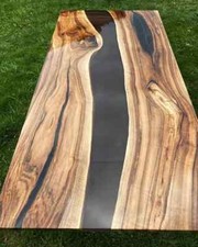 Black Epoxy Wood Table 