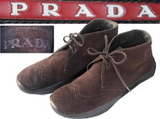 Chaussures pour hommes PRADA fabriquées en Italie 100 % daim 41 EU/7 UK/8...