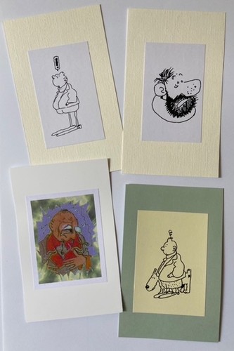 Lot cartes pastiches tintin - 4,