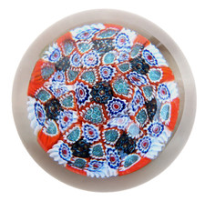Millefiori Boule Presse Papier Sulfure Poids 203Gr Murano ? Saint Louis ?
