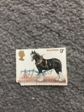 Ancien album de timbres britanniques vintage non affranchi 9p cheval de comté
