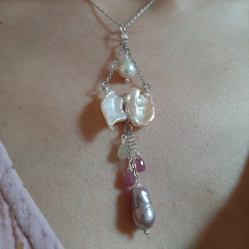 Pendentif perle baroque - pendentif,