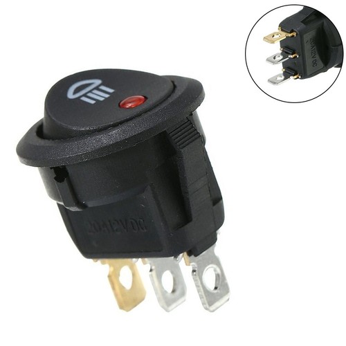 Interrupteur rond 12v led - 12v,