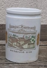 ANCIEN POT À CONFITURE  FABRIQUE CONFITURES MÉDAILLE D OR 