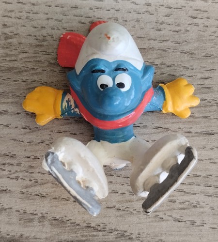 Figurine schtroumpf patins - figurine, à