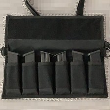 6 Sacs Rangement Pour Magazines Ronds Porte Munitions Pistolet Sac À Cartouches