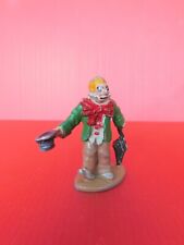 QUIRALU / LE CIRQUE / BEAU CLOWN AUGUSTE EN VESTE VERTE tenant un parapluie