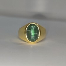Bague chevalière saphir