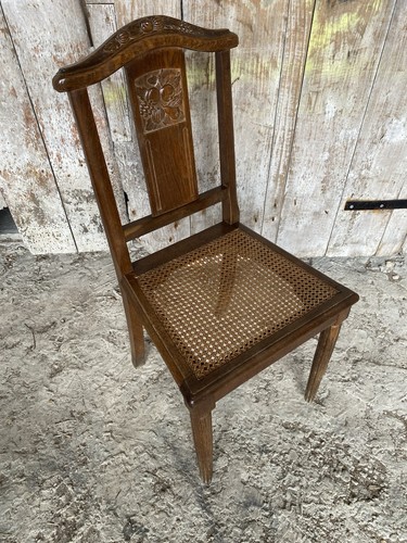 Chaise ancienne art déco bois - chaise,