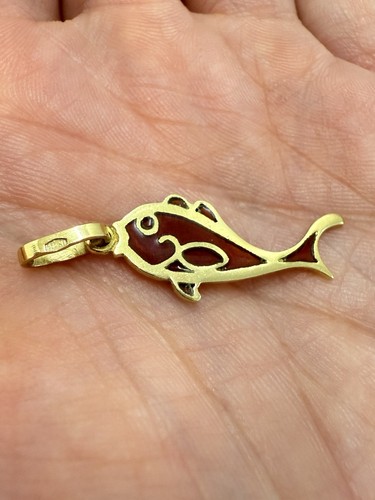 Pendentif poisson avec - avec, Émaux