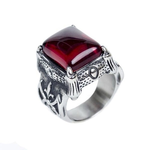Bague agate rouge sagesse - , en