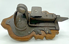 Large antique french 18th century front door handle iron