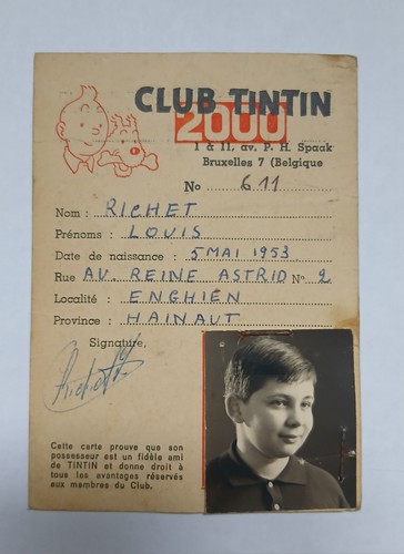 Tintin rare carte club - rare,