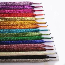 3/1X Lacets À Paillettes Lacets Plats Accessoires De Baskets Cravates De /