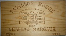 PAVILLON ROUGE 1993 ESTAMPE FACADE BOIS VIN MARGAUX GRAND CRU CADEAU CAVE