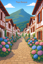 AFFICHE  POSTER PAYS BASQUE SARE