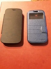 Coques à rabat samsung s3 noire et bleue État impeccable 