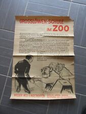 AFFICHE CIRQUE CIRCUS ALLEMAGNE 1945 FISCHER ZIRKUS DEUTSCHLAND PLAKAT