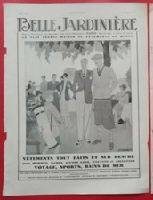 Publicité presse Vêtements BELLE JARDINIERE Golf G CAZENOVE + Gant NEYRET 1930